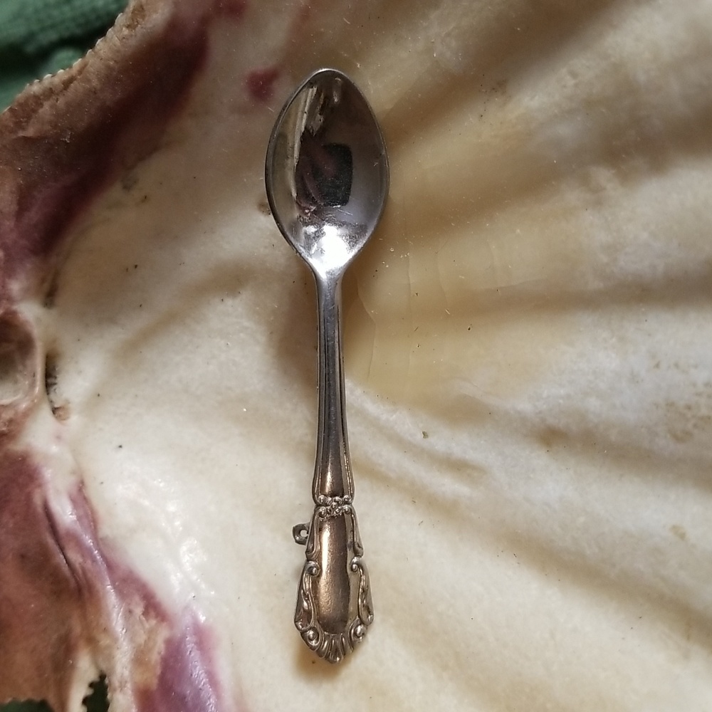 Vintage Silver Spoon Brooch TCJB1